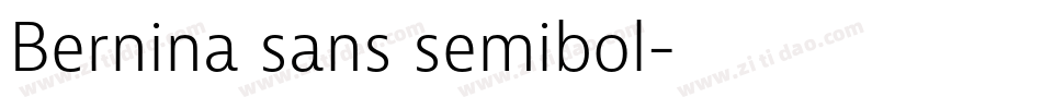 Bernina sans semibol字体转换